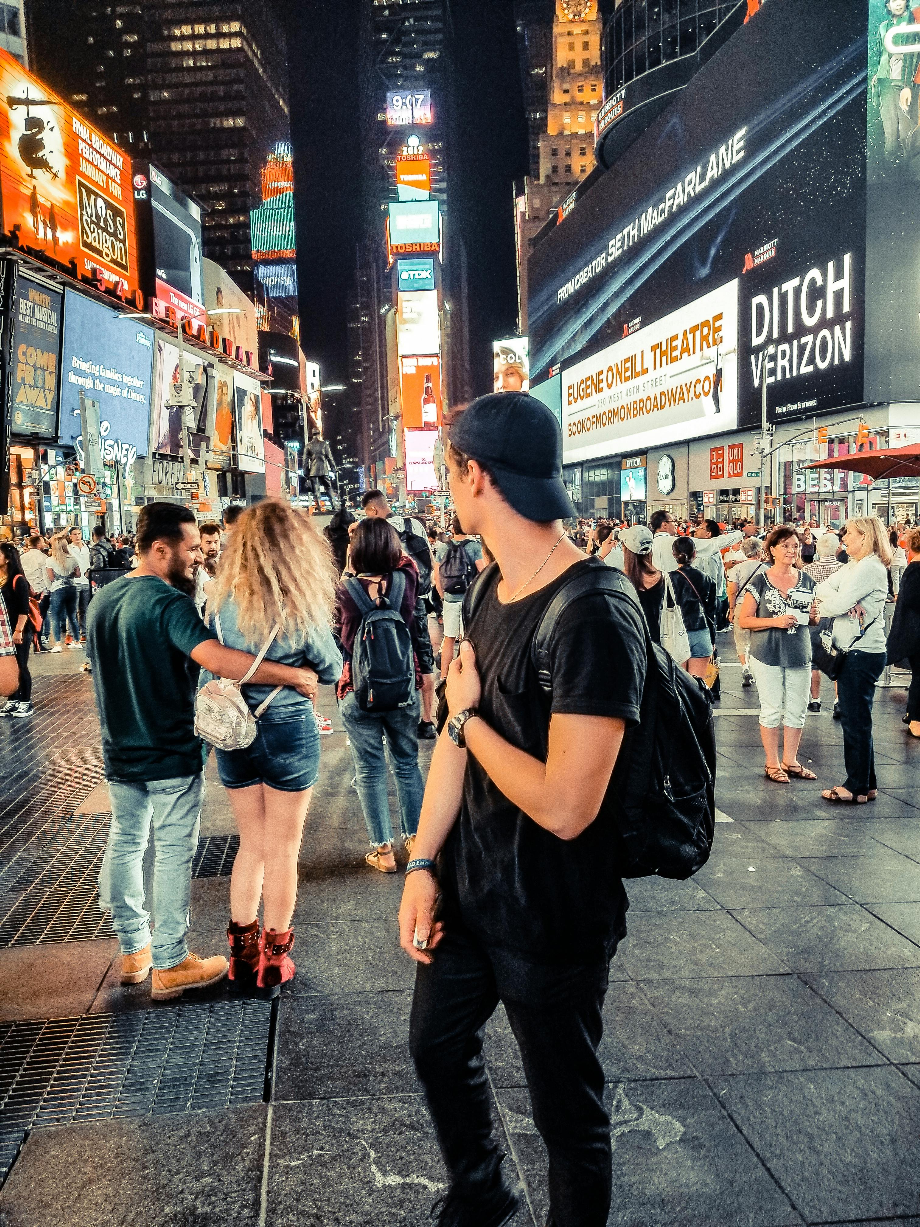 Before - Times Square with crowd